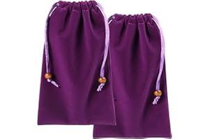 SEQOIYIA 2 PCS Cell Phone Sleeves Phone Pouch Bag w/Drawstring Closure Compatible for iPhone 16 Pro Max Galaxy S25 Ultra S24 FE A55 A35 A25 A16 A15 Moto G Stylus Edge Pixel 9 Pro OnePlus 13 Open (Purple)