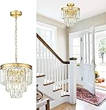12 Inch Gold Crystal Chandeliers, Modern Chandelier