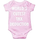 AW Fashions World's Cutest Tax Deduction Baby Bodysuit Adorable Newborn Infant Girl Romper Boy Clothes