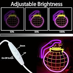 lmprintNook Boogie Bomb Neon Signs for Wall