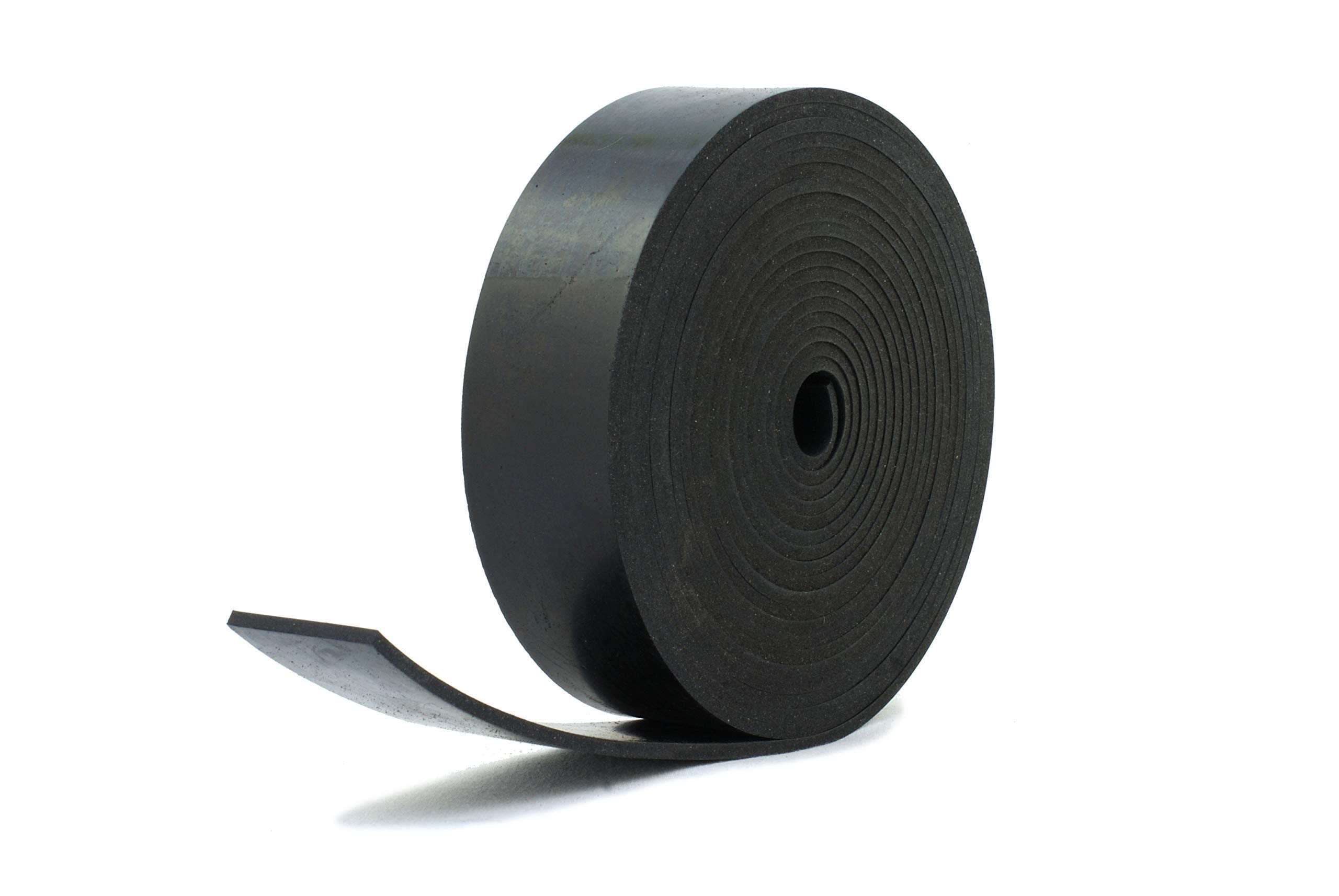 RS® Solid Rubber Strip 40mm Wide x 4mm Thick x 5m Long - SBR Rubber for Sealing, Cushioning, Weather Strip, Anti-Vibration, Anti-Slip, Gaskets & DIY