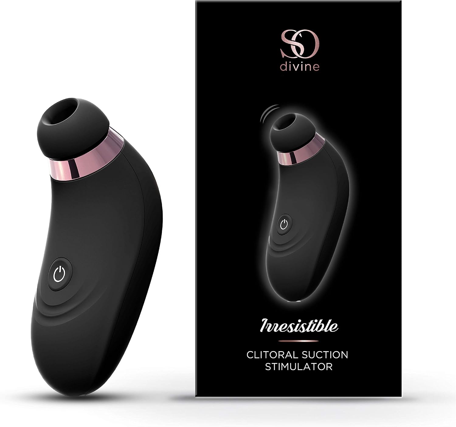 So Divine Clitoral Suction Stimulator Sex Toy Vibrator for Women, Black