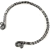 ARTIZANSTORE Forged Iron Torc | Handmade Viking Jewelry | Unisex Nordic Necklace | Costume Reenactment LARP