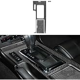 NVCNX Real Carbon Fiber Trim for Ford Mustang Interior Accessories | for 2010-2014 2011 2012 2013 GT Shelby, Center Console Gear Shift Box Panel Cup Holder Kit Cover, Thick Overlay Sticker Decal