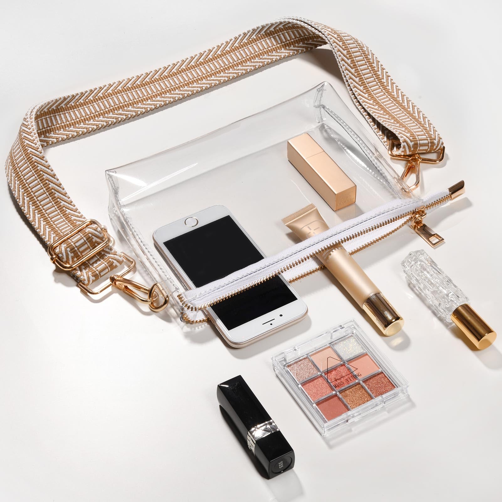 Clear Purse for Women - Stadium Approved Crossbody Bag, Small Stadium Bag for Concerts & Sports Events
