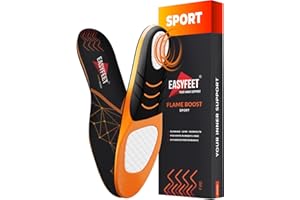 Running Athletic Shoe Insoles Men Women - Sport Insole - Shock Absorption Inserts - Walking Hiking Hockey Tennis Basketball -