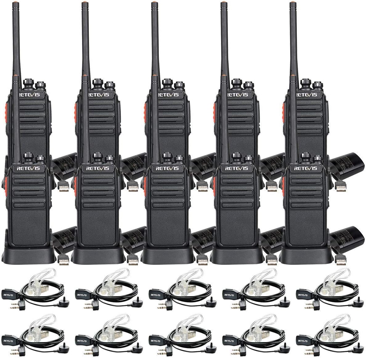 Amazon.com: Retevis H-777S Two Way Radio(10 Pack) Bundle with 2 Pin