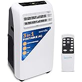 SereneLife Small Air Conditioner Portable 10,000 BTU with Built-in Dehumidifier - Portable AC unit for rooms up to 450 sq ft 