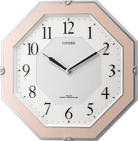Amazon Co Jp シチズン 掛け時計 電波 アナログ ソーラー 補助電源 サイレントソーラーm6 グリーン購入法 適合商品 木 ピンク 半艶仕上 Citizen 4my6 013 ホーム キッチン