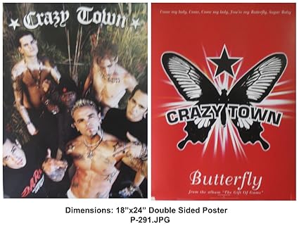 Amazoncom Crazytown Butterfly Double Sided Poster 18x 24