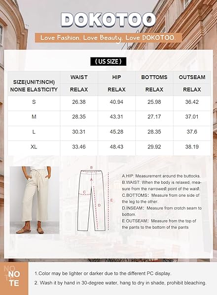 DOKOTOO COMFY CASUAL LOOSE STRETCH DRAWSTRING TIE ELASTIC WAIST SOLID JOGGING JOGGER WORK OFFICE WIDE LEG PANTS SWEATPANTS FOR WOMEN WITH POCKETS KHAKI MEDIUM