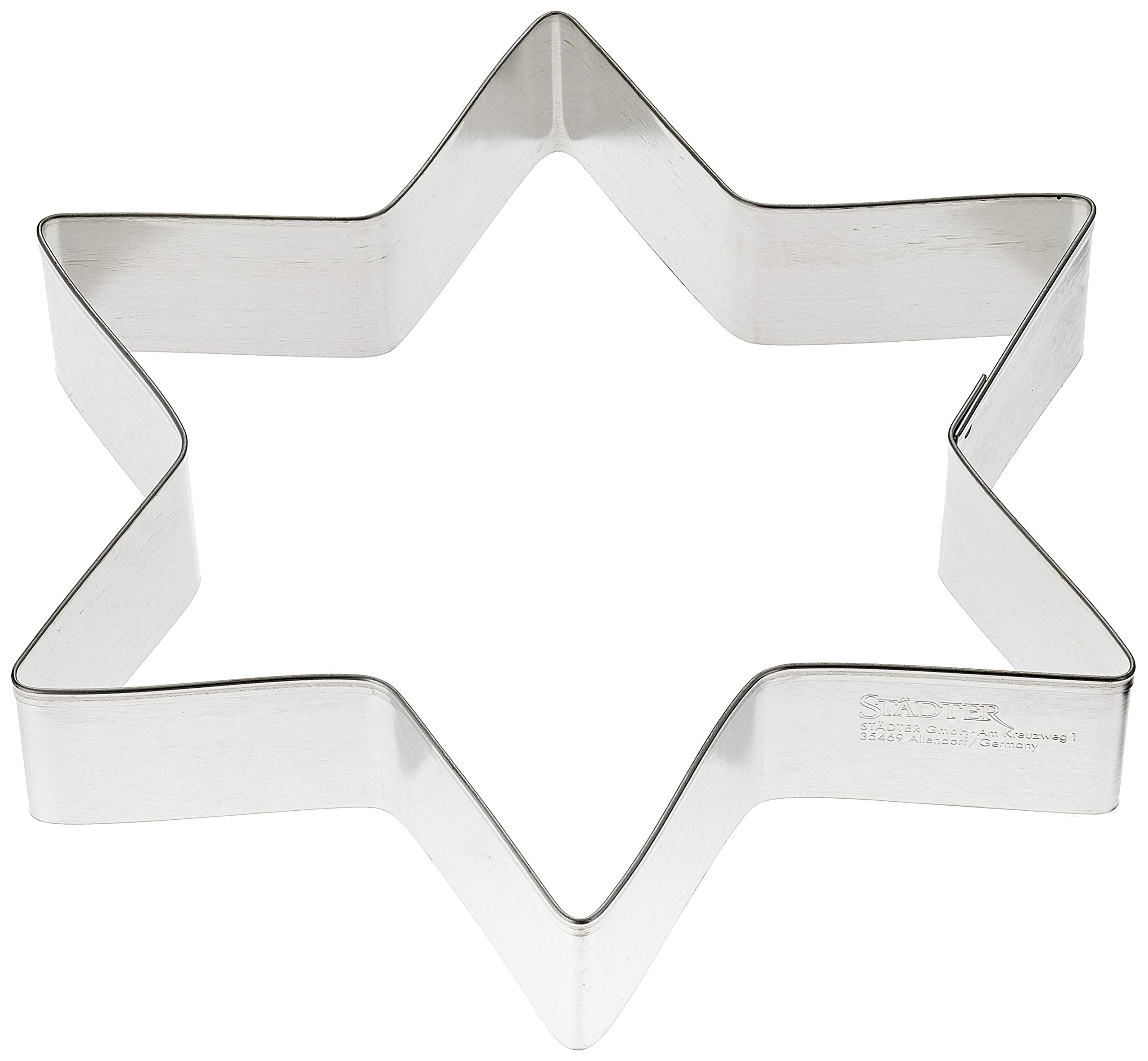 Staedter Tinplate 6 Pointed Star Cookie Cutter, 18 cm x 3 cm, Silver, 18 x 3 cm
