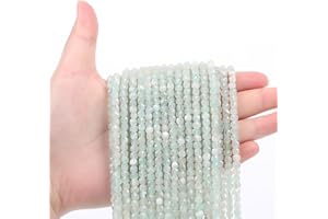 WTIAN Prehnite Natural Gemstone Square Cube Stone Beads,Spacer Loose Beads for Jewelry Making Bracelet Necklace Earrings,80-90Pcs(4mm)