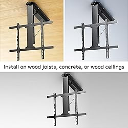 Yegosh Electric Ceiling TV Mount, Remote Adjustable