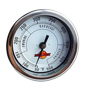 LavaLock® 3" Adjustable Gas Charcoal Smoker Pit Grill BBQ Thermometer Electric Heavy Duty Stainless 2.5" stem