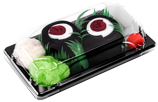 Sushi Socken 1 Paar Thunfisch Maki EU-Größen: 36, 37, 38, 39, 40, 41, 42, 43, 44, 45, 46, in Europa hergestellt, ideal als Ge