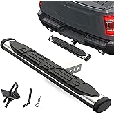 Hitch Step 2-Inch Hitch Receivers, AUSUM MOTOR Trailer Hitch Step with Bumper Guard for SUVs, Trucks, Pickups, Towing Hitch Step with Textured Black Robust Steel Structure, Max Load 300lbs