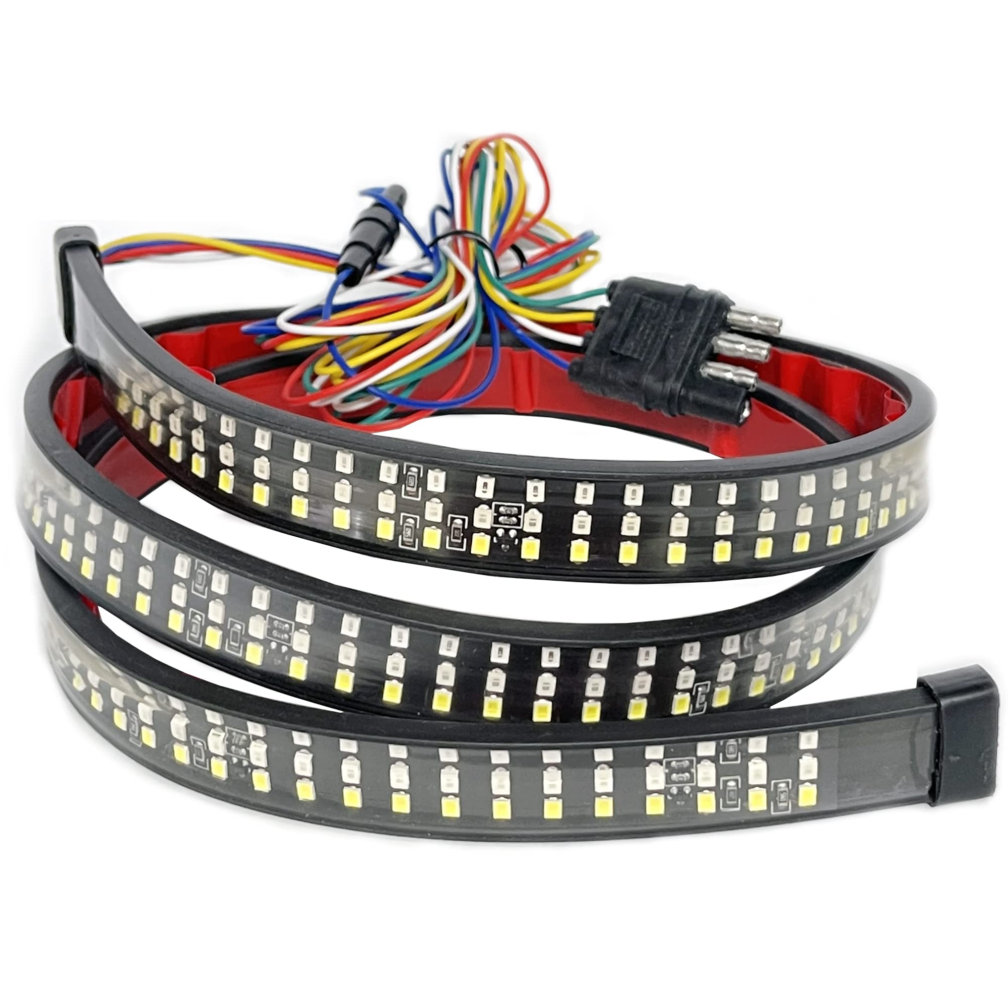 Photo 1 of 48in LED Tailgate Light Bar Strip for Pickup Truck 3-Color Red White Yellow Switchback, Sequential Turn Signal, Reverse, Brake, Tail Light Kit