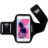 【強化版】Omakerスポーツアームバンド 超軽量超薄ランニングアームバンドケース【縫い目なし/防汗/調節可能】iPhone5/iPhone6plus/Xperiaなどに対応 ブラック