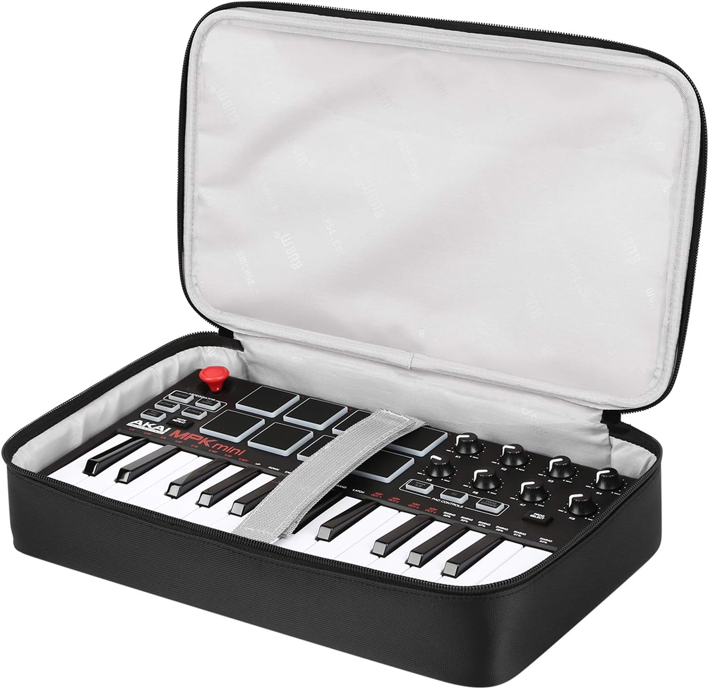 BUBM Travel Storage Carrying Case for Akai Professional MPK Mini MKII & MPK Mini Play | 25-Key Ultra-Portable USB MIDI Drum Pad & Keyboard Controller