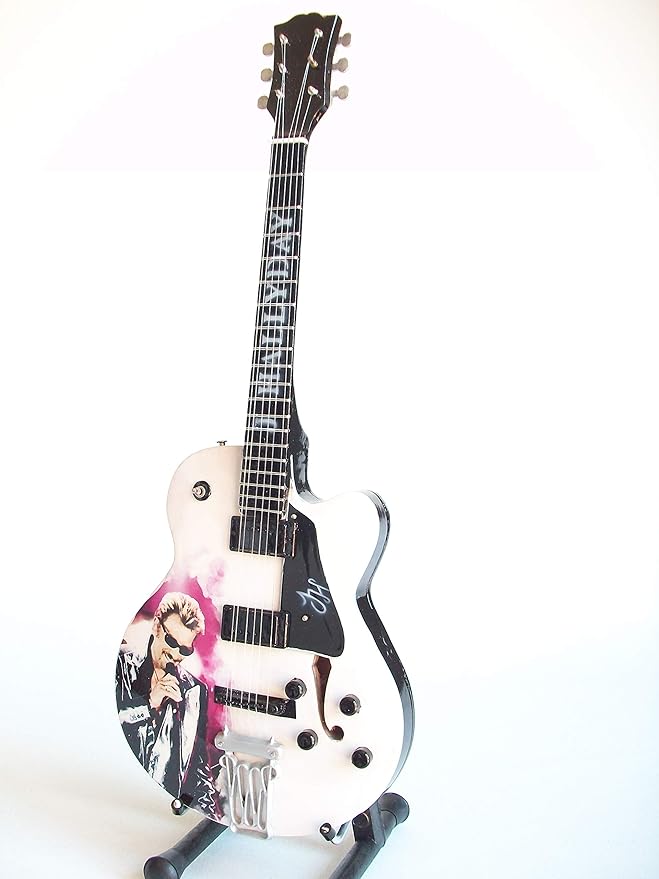 Guitare Miniature Style Ibanez Blanche Johnny Hallyday Orc Com Pe