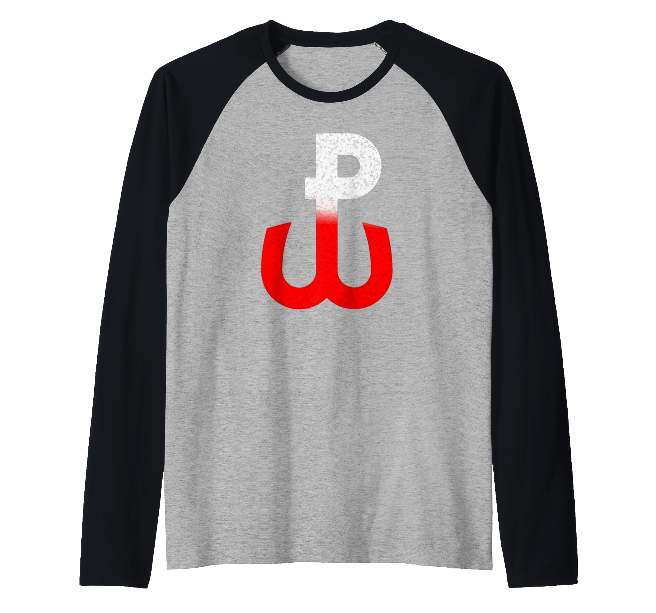 Polska Walczaca - Powstanie Warszawskie Kotwica 1944 r. Raglan Baseball Tee
