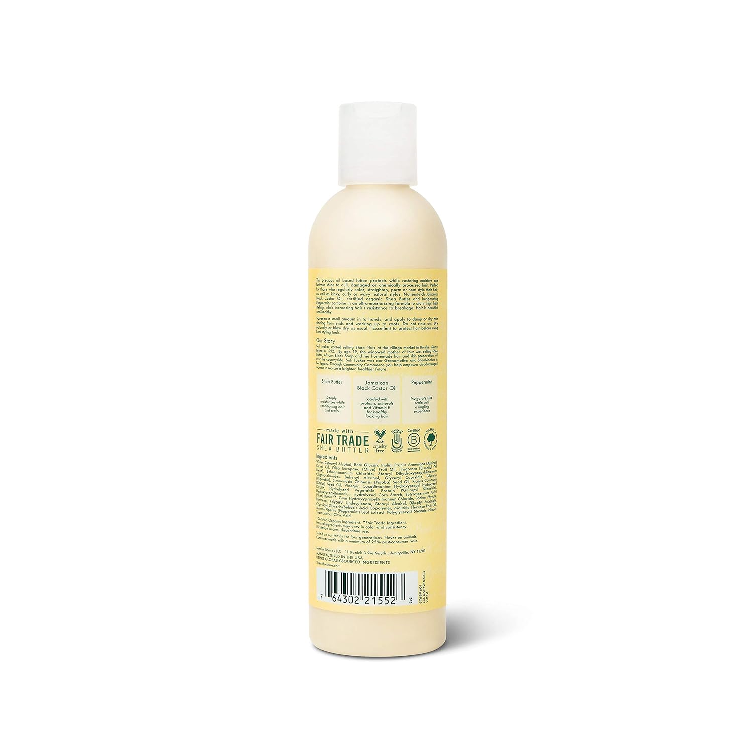 SheaMoisture Styling Lotion for Damaged Natural Hair Jamaican Black Castor Oil Silicone Free Hair Treatment 8 oz : Beauty