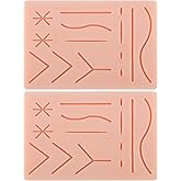 Ultrassist Durable Suture Practice Pad (2 Pads) for Medical and Veterinary Students, Suture Pad Includes14 Pre-Cut Wounds wit