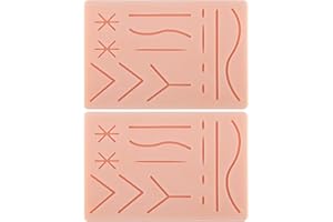 Ultrassist Durable Suture Practice Pad (2 Pads) for Medical and Veterinary Students, Suture Pad Includes14 Pre-Cut Wounds with Rip-Resistant Mesh, Tear-Resistant, Design for Training Only