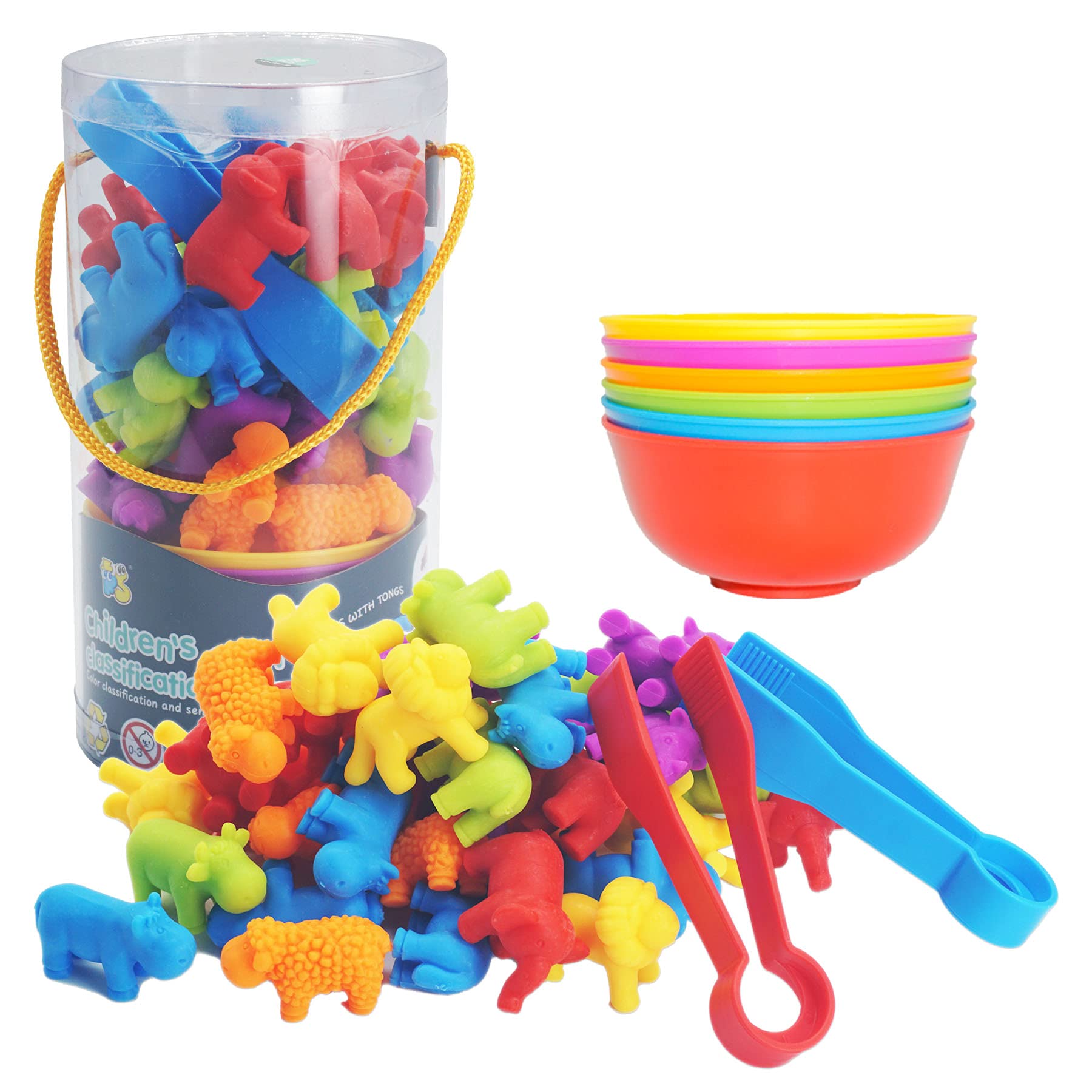Photo 1 of ABCaptain Counting Animals Toy Matching Sorting Game, Color Classification and Sensory Training Preschool Educational Learning Toys Set Gift for Toddlers Kids Boys Girls Ages 3 4 5 6 +