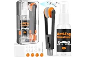 Ordilend Glasses Cleaner Eyeglass Cleaning Kit with 24H Anti Fog Spray for Glasses and Microfiber Cloth, Portable Eyeglass Cleaner Tool Lens Wipes Cleaning kit for Camera Lenses