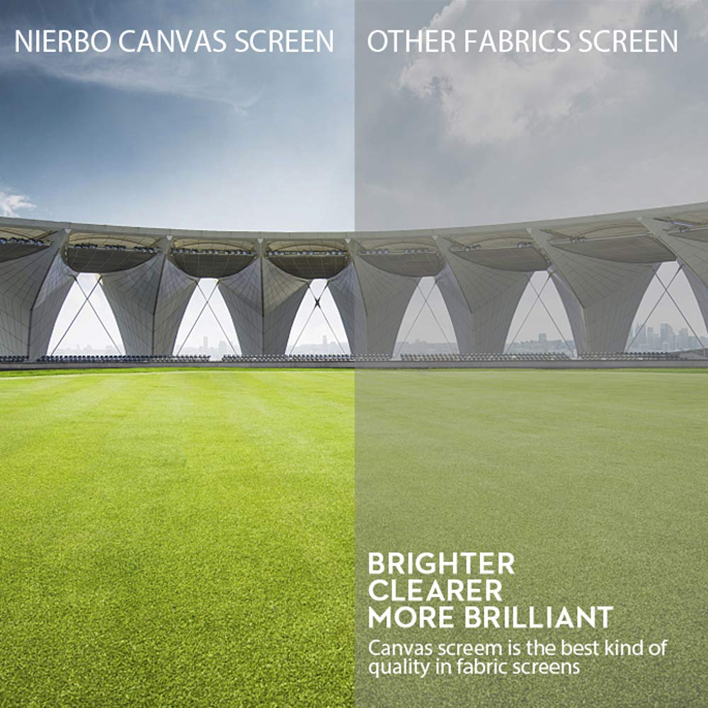 Projector Screen 180 Inch 16:9 NIERBO Portable Movies Screen HD Projection Screen for Home Indoor Outdoor