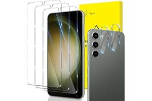 GiiYoon [2+3 Pack] Screen Protector for Samsung Galaxy S23 with 3 Pack Tempered Glass Screen Protective Film and 2 Pack Camer