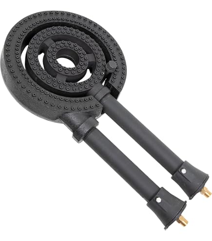 Natural Gas Three Ring Burner – 110,000 BTU, 12" Cast Iron, Commercial Grade By IPro Kitchenware