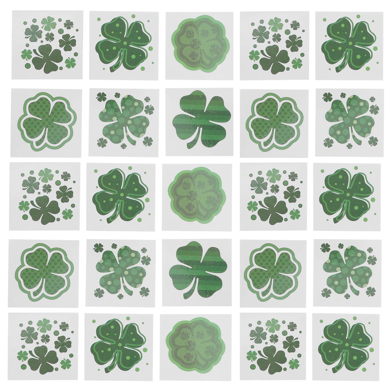 Lurrose St Patricks Day Sticker Set Shamrock Facial Stickers Temporary for Festival Party Kids and Adults Irish Clover Decals