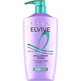 L'Oreal Paris Elvive Hyaluron + Pure 72H Purifying Shampoo for Oily Hair, Clarifying Shampoo with Salicylic Acid and Hyaluronic Acid, 28 Fl Oz