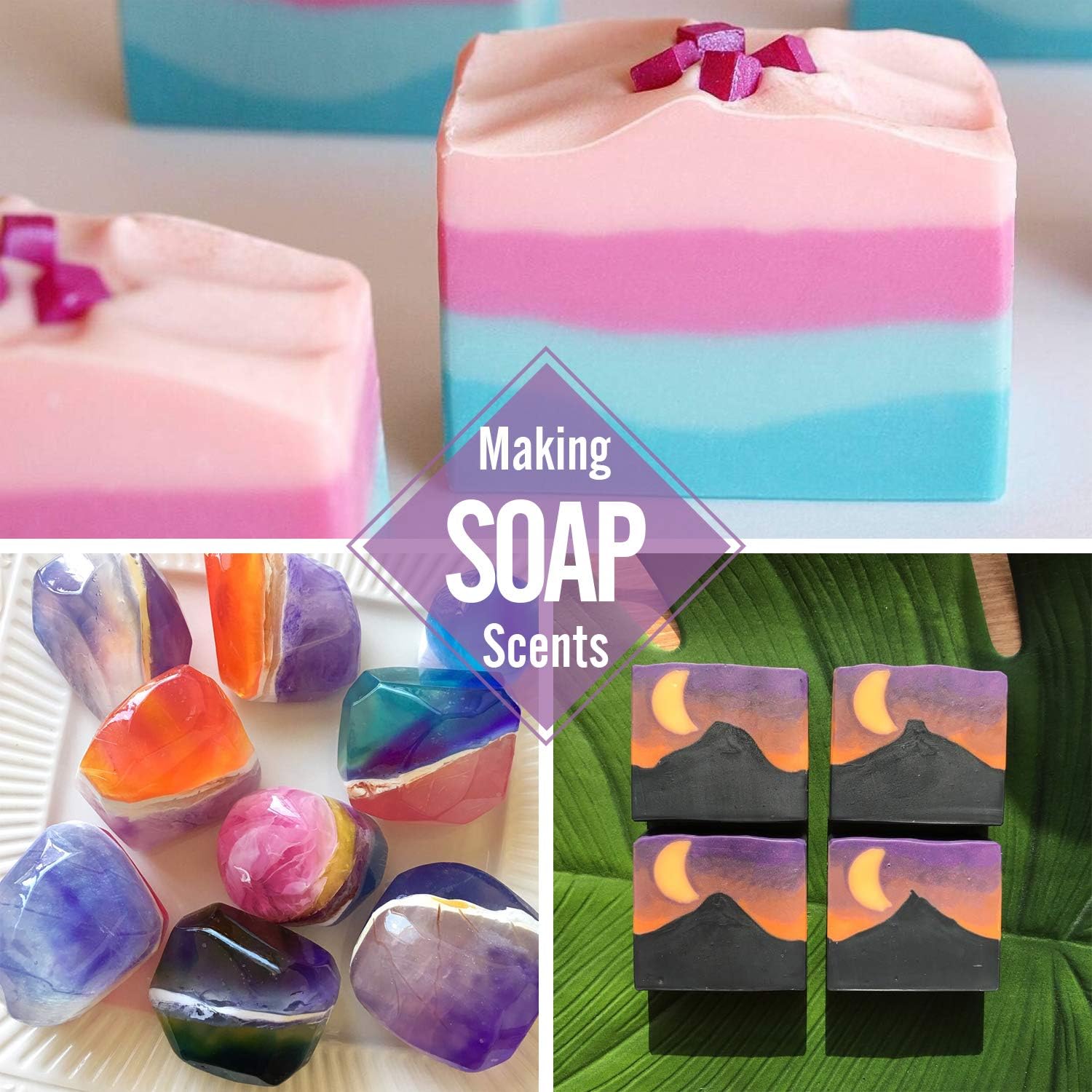 Soap Fragrance Oil, 14 Soap Making Scents Set for Bath Bomb Aroma Soap Making Supplies - Image 4