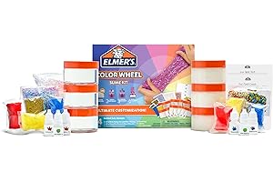 Elmer's Color Wheel Slime Kit, Includes Elmer's Gue Premade Slime, Clay Color Pigments, Scents, Sheet Labels, 24 Piece Kit