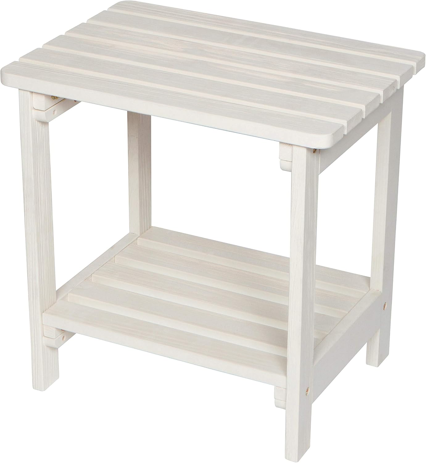 Shine Company 4114EW Indoor/Outdoor Rectangular Hydro-TEX Finish, Eggshell White Side Table : Garden & Outdoor