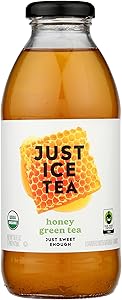Just Ice Tea, Tea Green Honey Organic, 16 Fl Oz