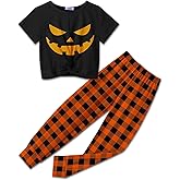 Arshiner Girls Clothing Sets Tie Dye Twist Front Tops & Sweatpants Outfits Sportwear Sweatsuits Tracksuits 4-13 Year