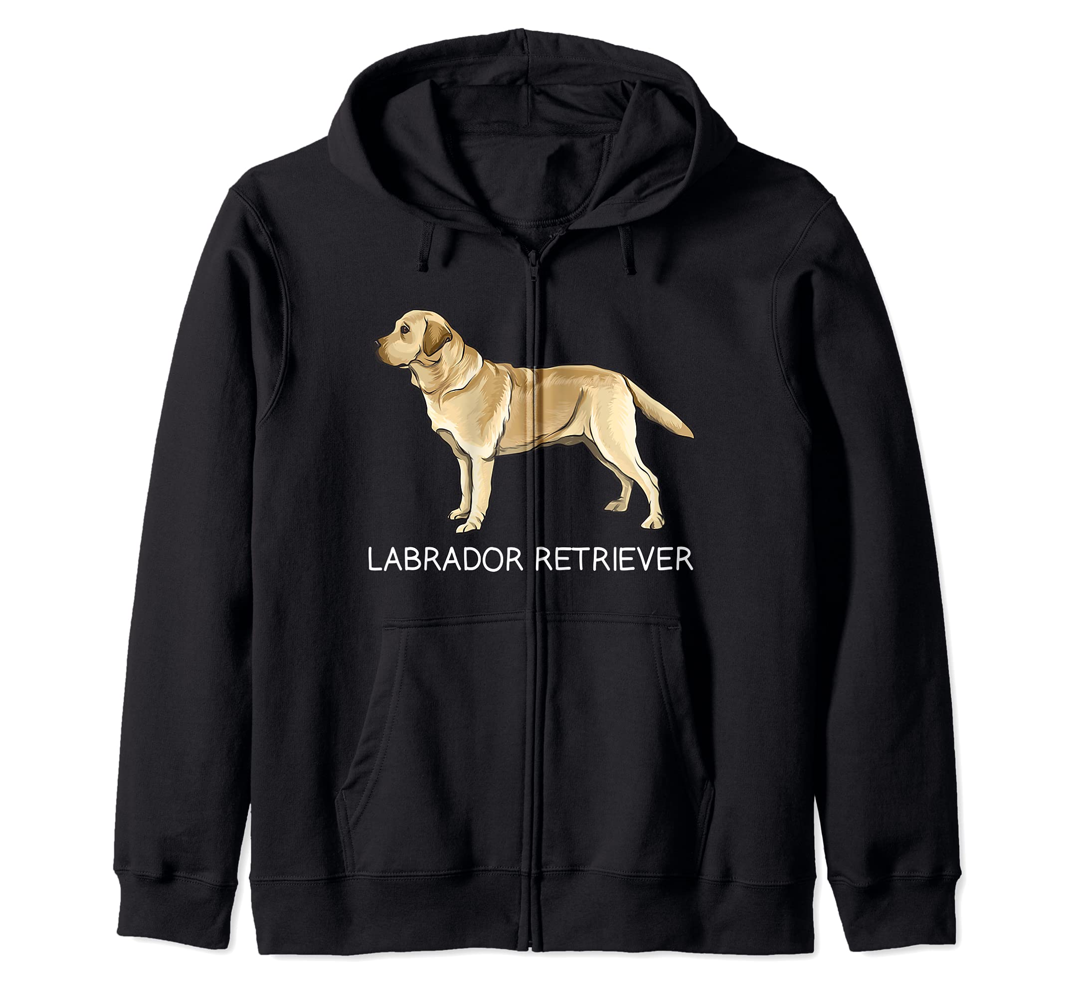Yellow Labrador Retriever Crazy Dog Lover Zip Hoodie