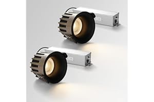 HITOO 3 Inch Recessed Ceiling Light,3CCT Recessed Lights with J-Box,Trimless Gimbal Canless Light 3000-6000K Selectable, 12W 