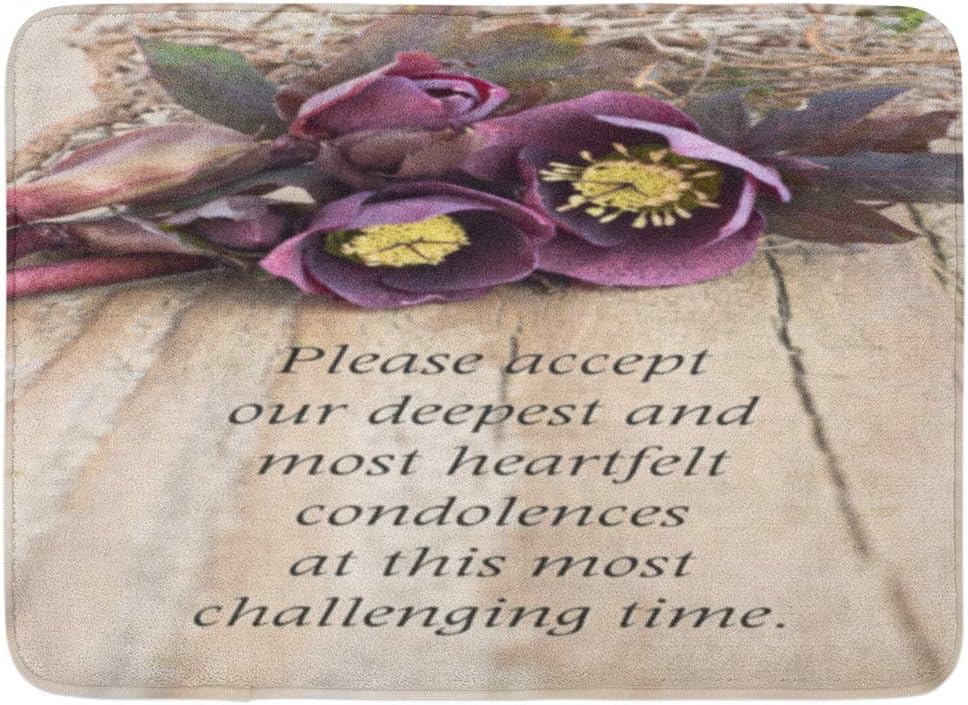 Soefipok Condoglianze Per Il Tappetino Da Bagno Con Cristo Scuro Vi Preghiamo Di Accettare Le Nostre Piu Sentite Condoglianze In Questo Tappeto Da Bagno Amazon It Casa E Cucina