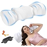 KWYBOW Cervical Pillow for Neck Pain Relief, Cervical Neck Pillow for Sleeping Ergonomic Contour Side Sleeper Pillows for Adults,Memory Foam Orthopedic Bed Pillow for Side Back Stomach Sleeper