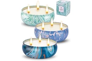 SUPERSUN Citronella Candles Outdoor, 3 x 12oz Large Citronella Candle Sets for Home Patio Yard Garden Balcony Backyard Camping, 240hrs Long Lasting, 3 Wicks Natural Soy Wax Jar Candles Indoor