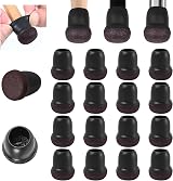 Ezprotekt Chair Leg Covers 0.75in Black 16pcs with Felt Bottom
