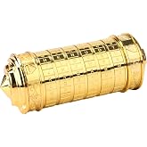 Cryptex Da Vinci Code Money Puzzle Box with Hidden Compartments Valentine's Day Gifts for Girlfriend Gifts for Men (Golden)