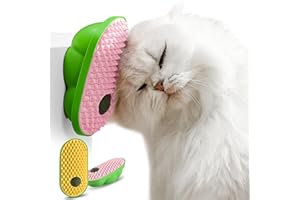 havit 2-Pack Catnip Toys for Indoor Cats, Stick on Wall Catnip Ball Toys for Cats to Lick, Massage & Self Grooming (Yellow & Pink)