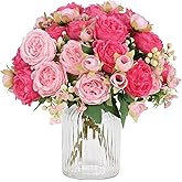 MARTINE MALL 4 Packs Peonies Artificial Flowers, Mixed Pink Artificial Peonies, Silk Peonies Flowers Fake Peonies Artificial Flowers Peonies Bouquet for Centerpiece Table Wedding Party Home Decor